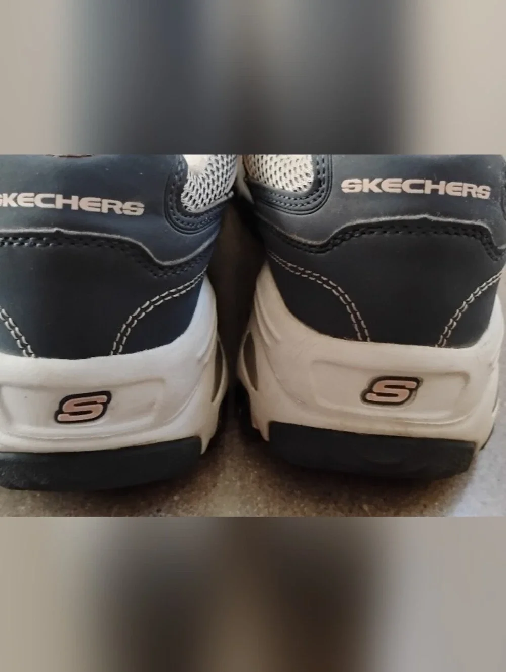 Skechers D'Lites Navy and Light Pink Sneakers